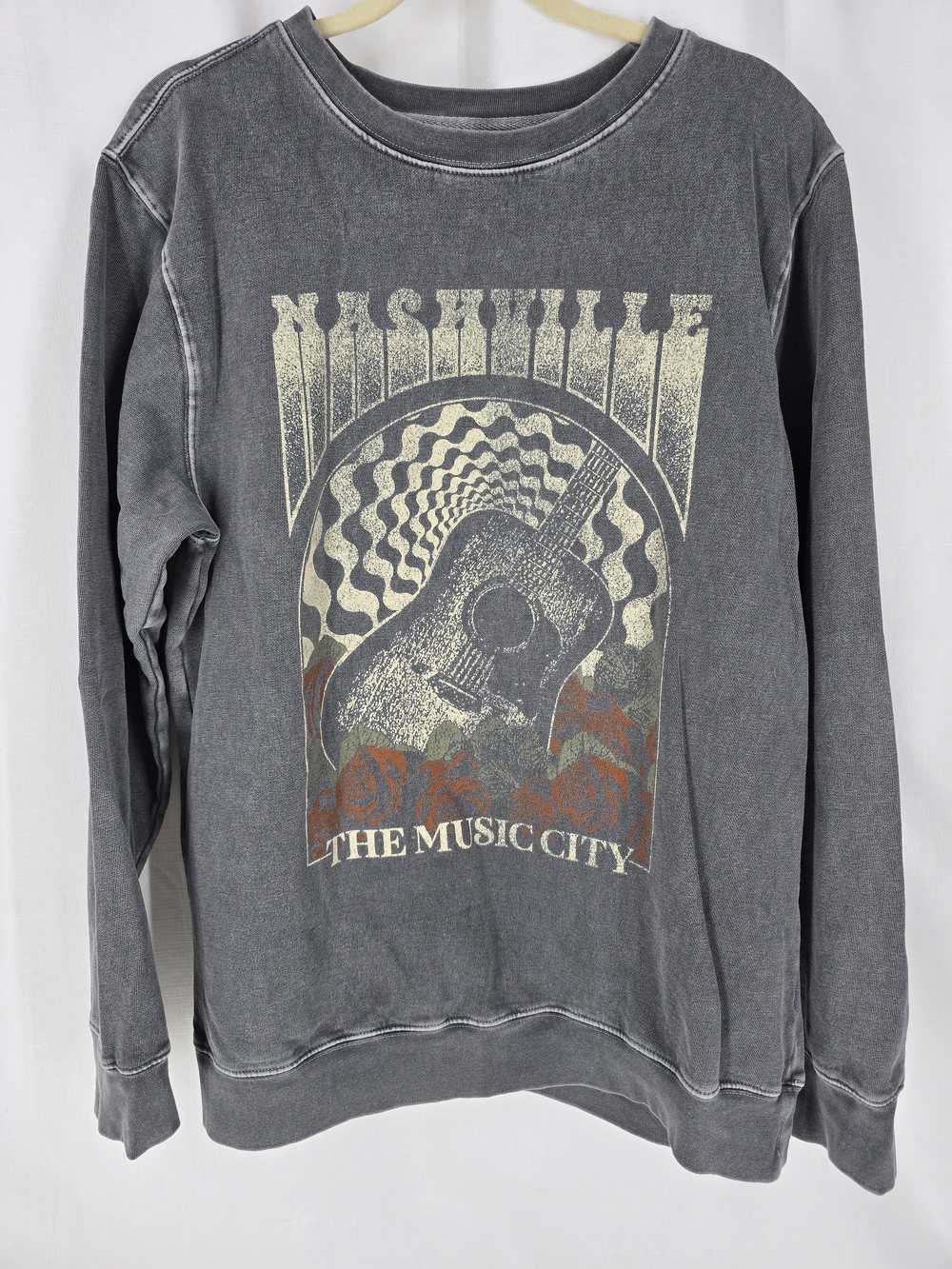 Nashville The Music City Graphic Sweatshirt - Grey